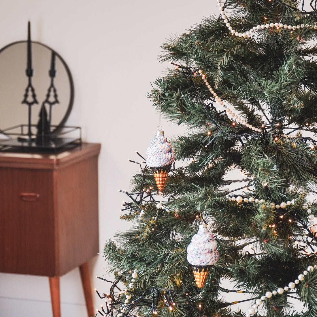 Weihnachtskügel Icecream - Glass - 5,5x5,5x12cm