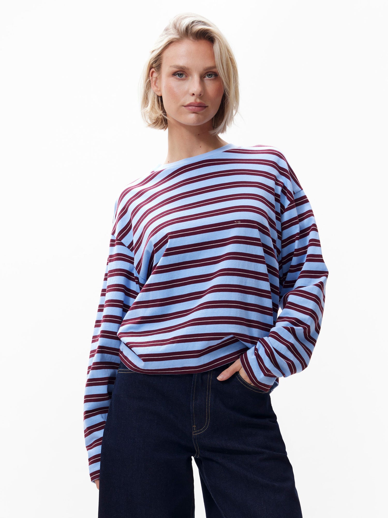 Striped long sleeve Brunnera Blue