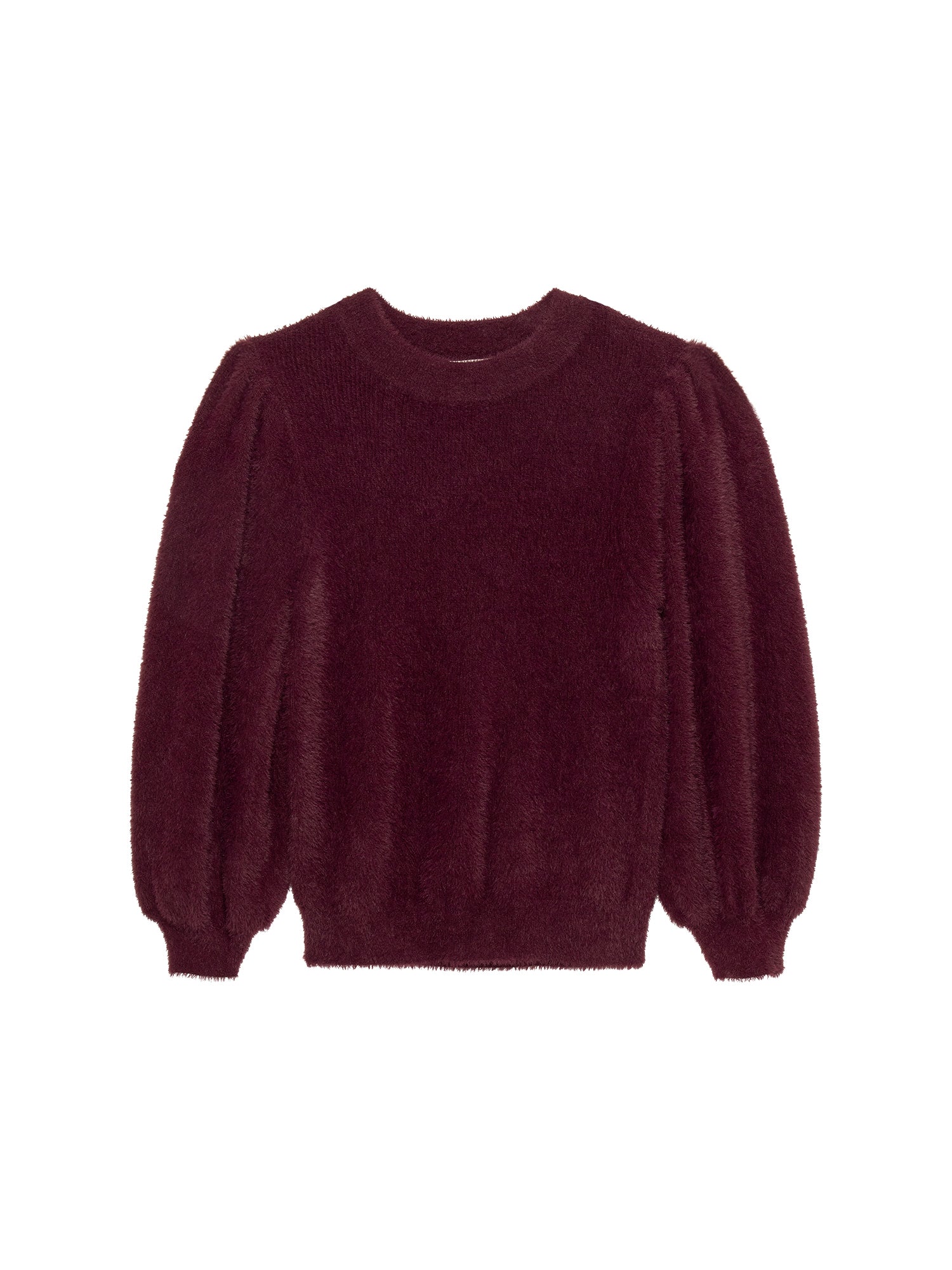 Fuzzy puff sleeve knit Winetasting