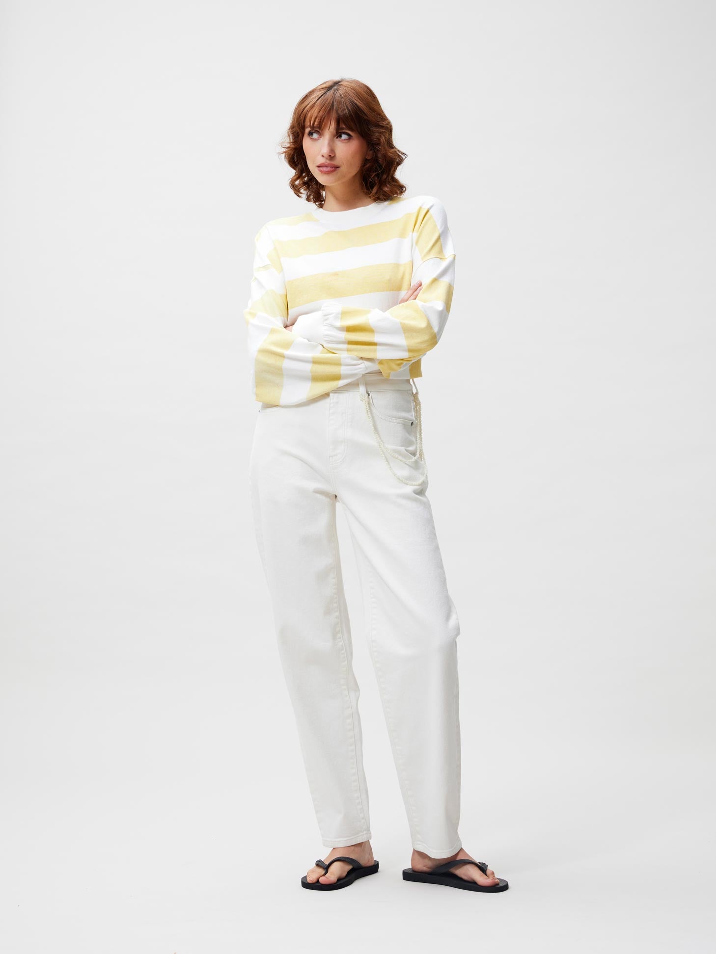 Barrel fit jeans Star White