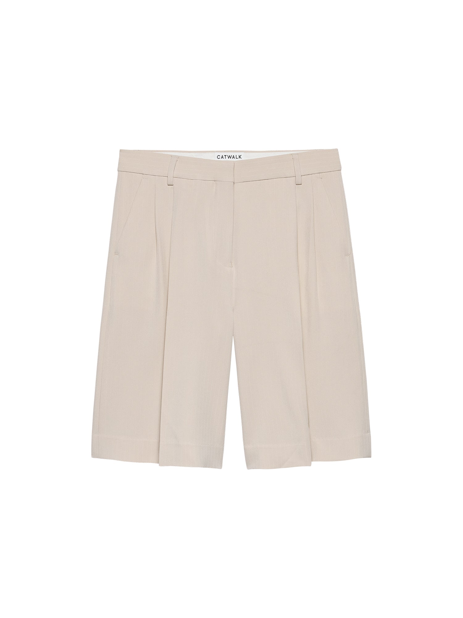 Pinstripe bermuda Sandshell