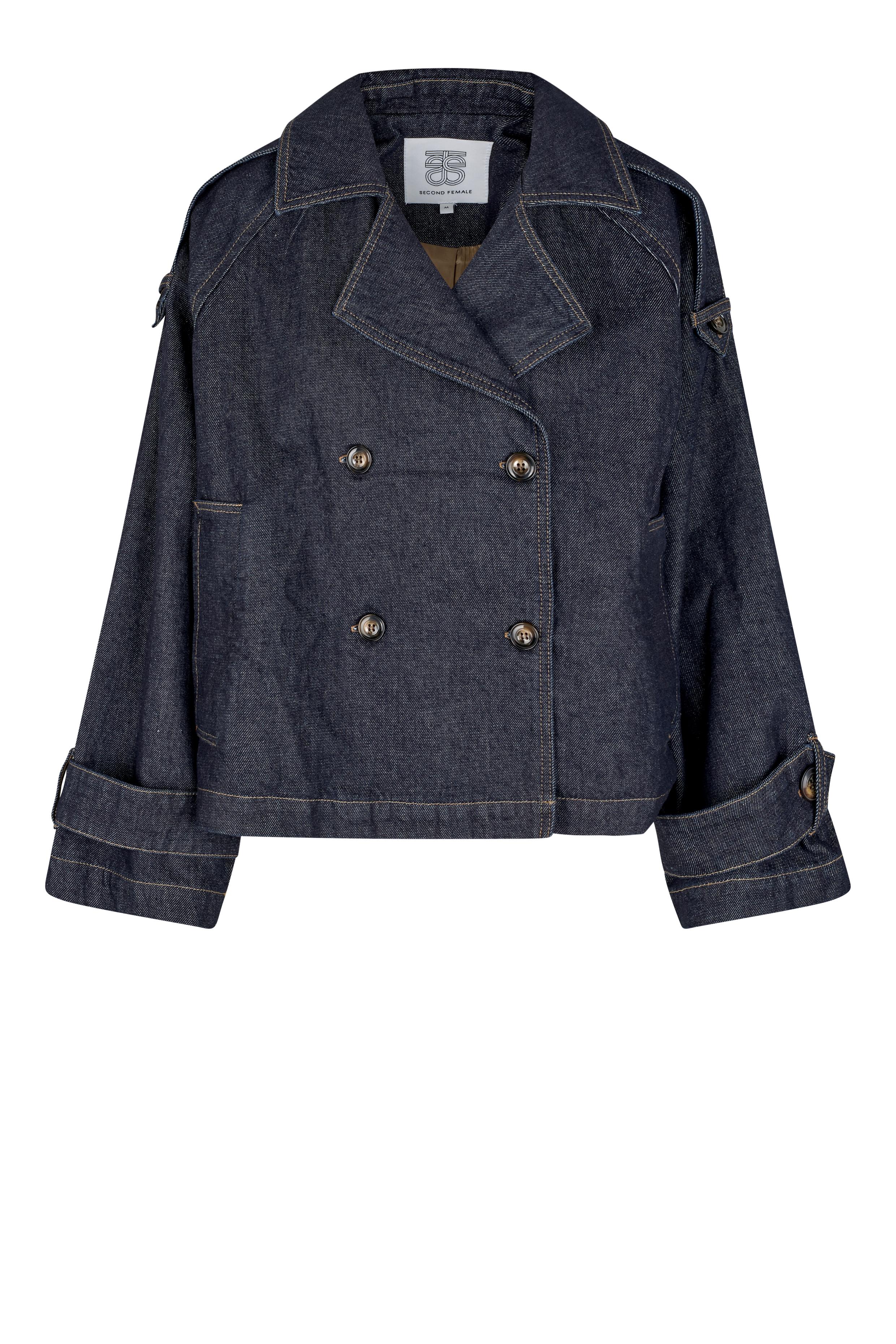 Columbus Trench Jacket Dark blue denim