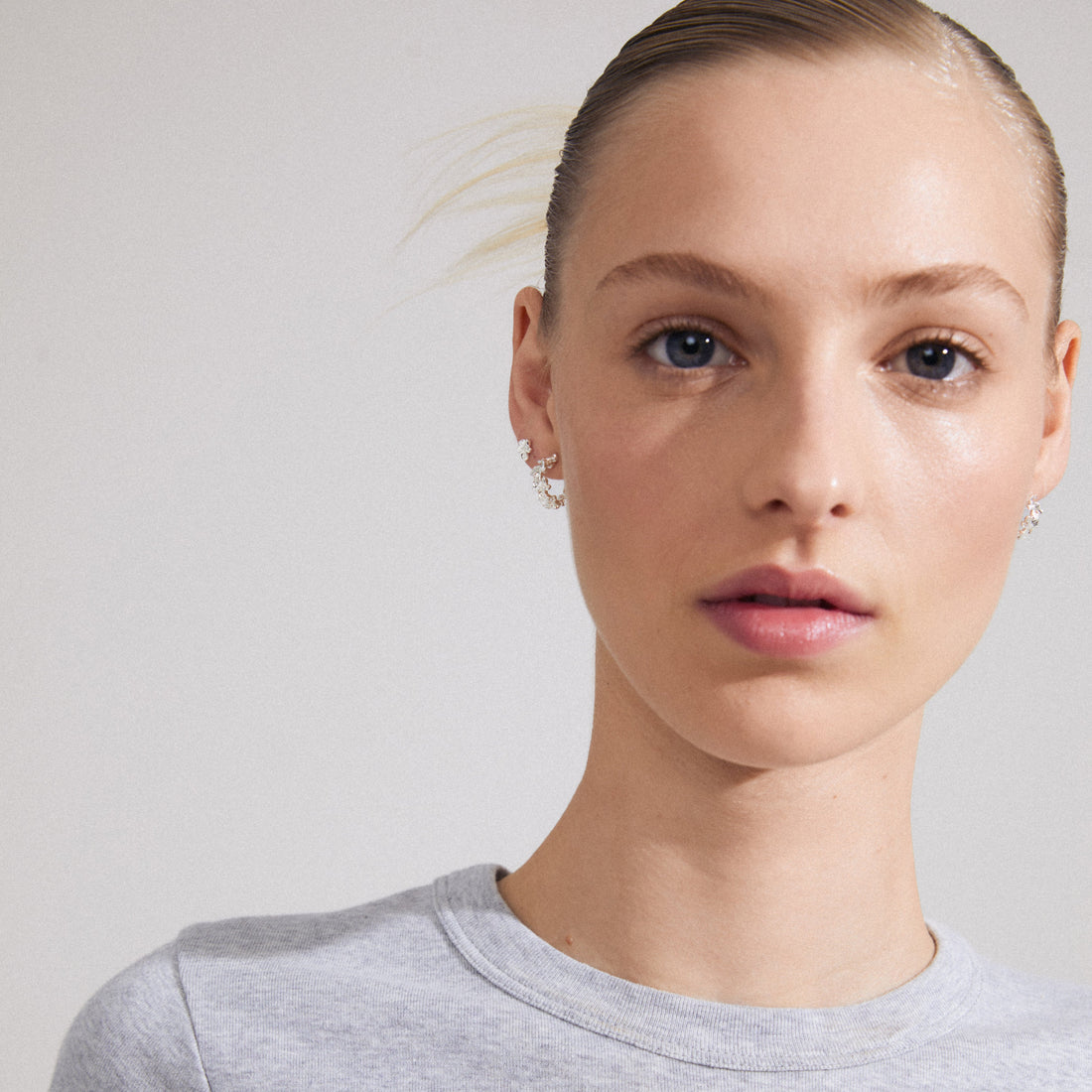 ZHURI Ohrringe 2-in-1-Set versilbert