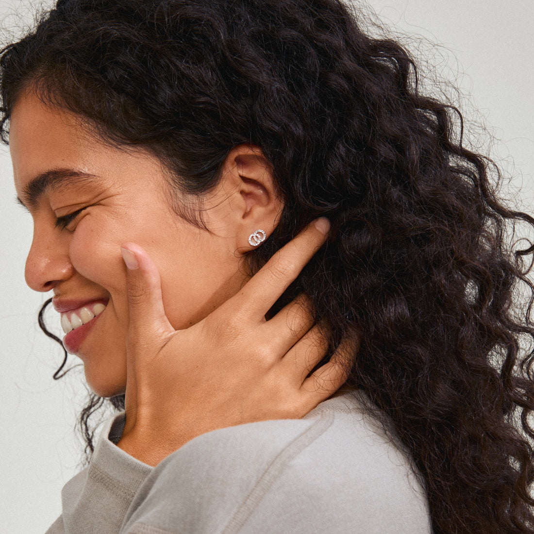 JOLINA recycelte Ohrringe versilbert