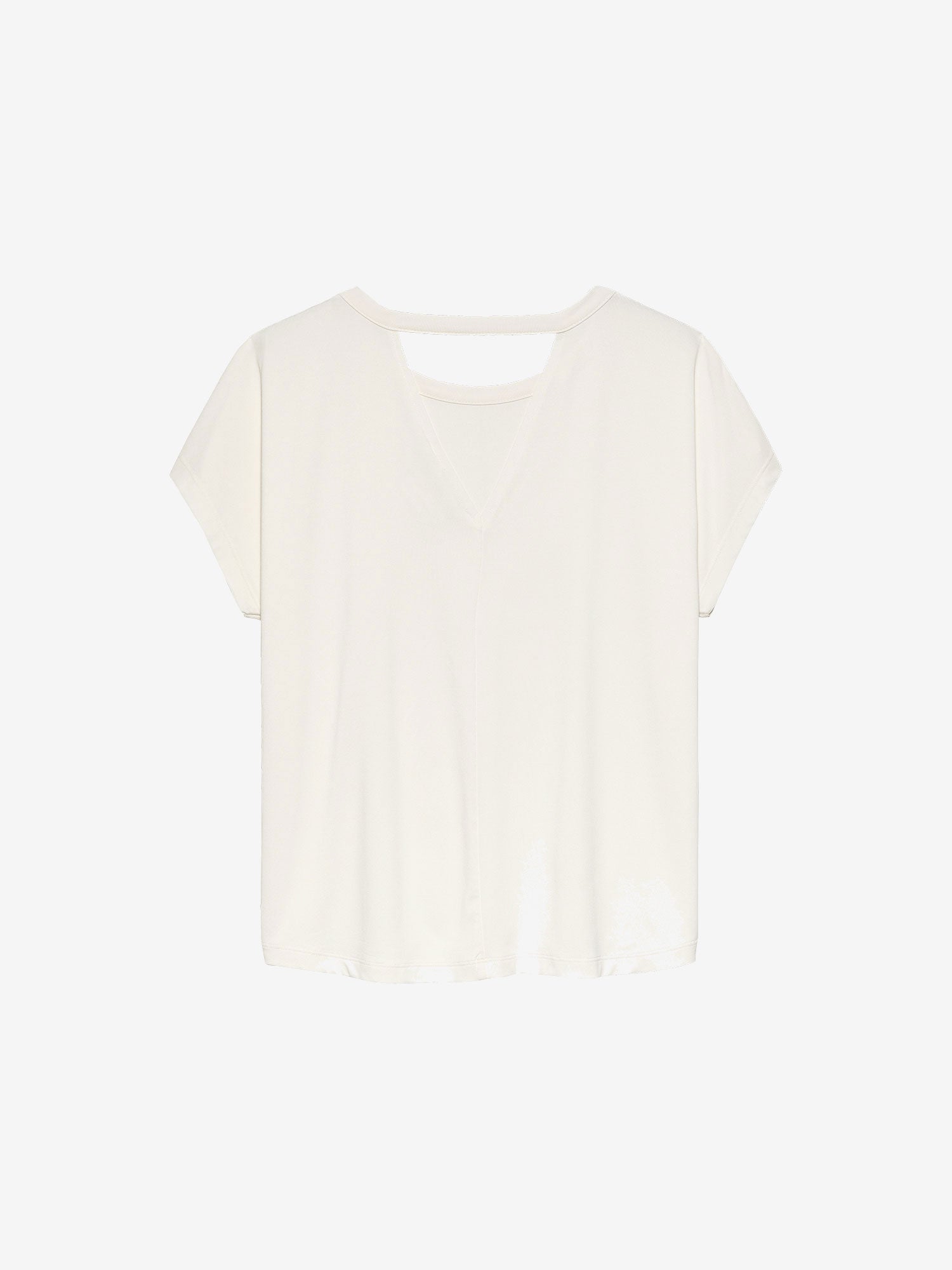 Tshirt with open back detail Egret