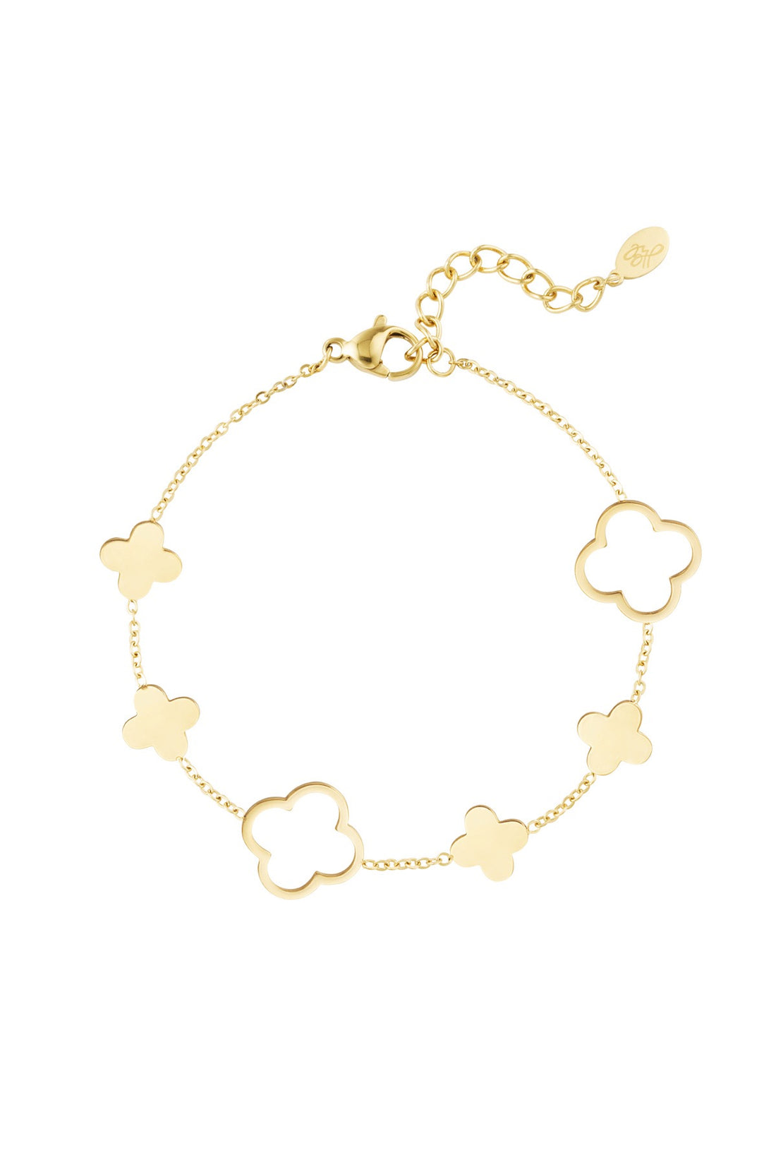 Kleeblatt-Armband Gold