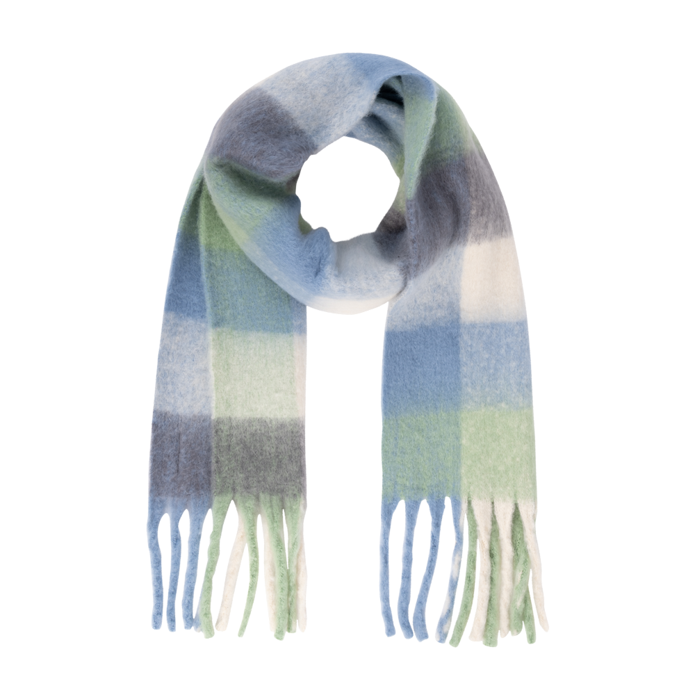 Thia check scarf Blue heaven check
