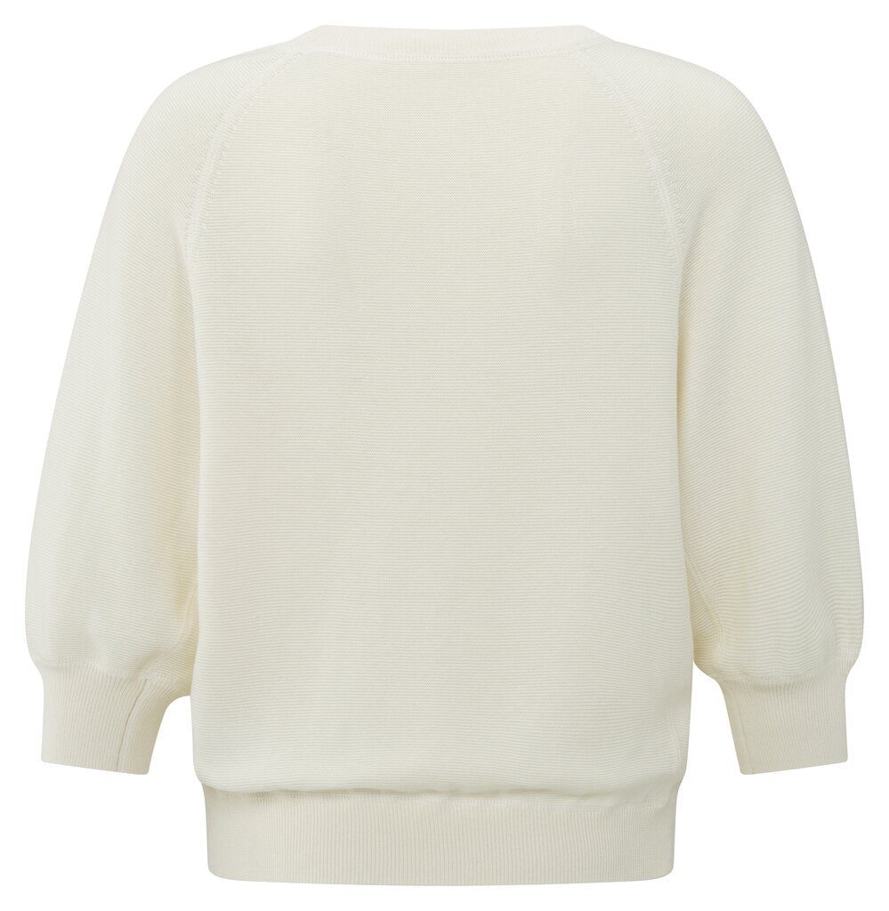 Raglanpullover mit dezenten Ballonärmeln Wool White