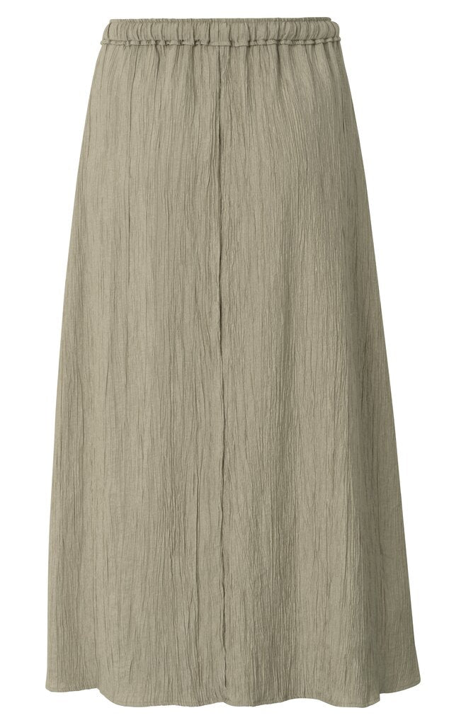 Strukturierter Midirock in Wickeloptik mit Bindeverschluss Seneca Rock Beige