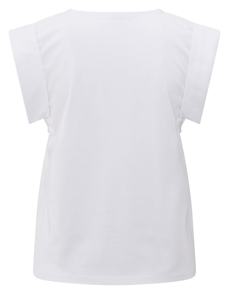 Jersey-Oberteil mit festgenähten umgeschlagenen Ärmeln Pure <white