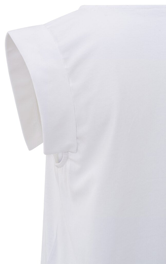 Jersey-Oberteil mit festgenähten umgeschlagenen Ärmeln Pure <white