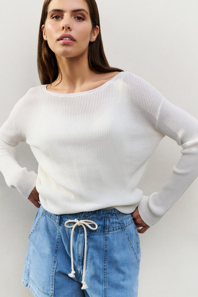 Feinstrick-Cardigan mit Knopfdetail auf der Rückseite Off White
