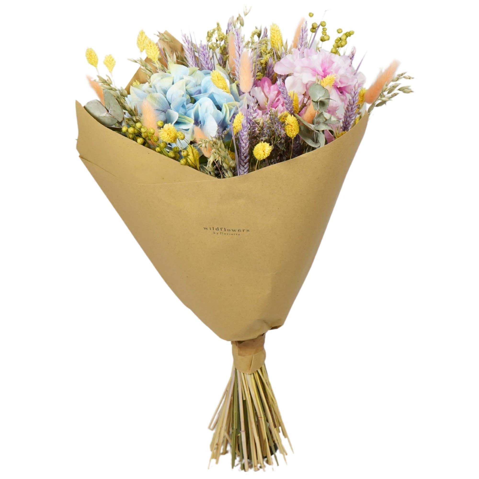 Trocken- und Seidenblumenstrauß Bonbon