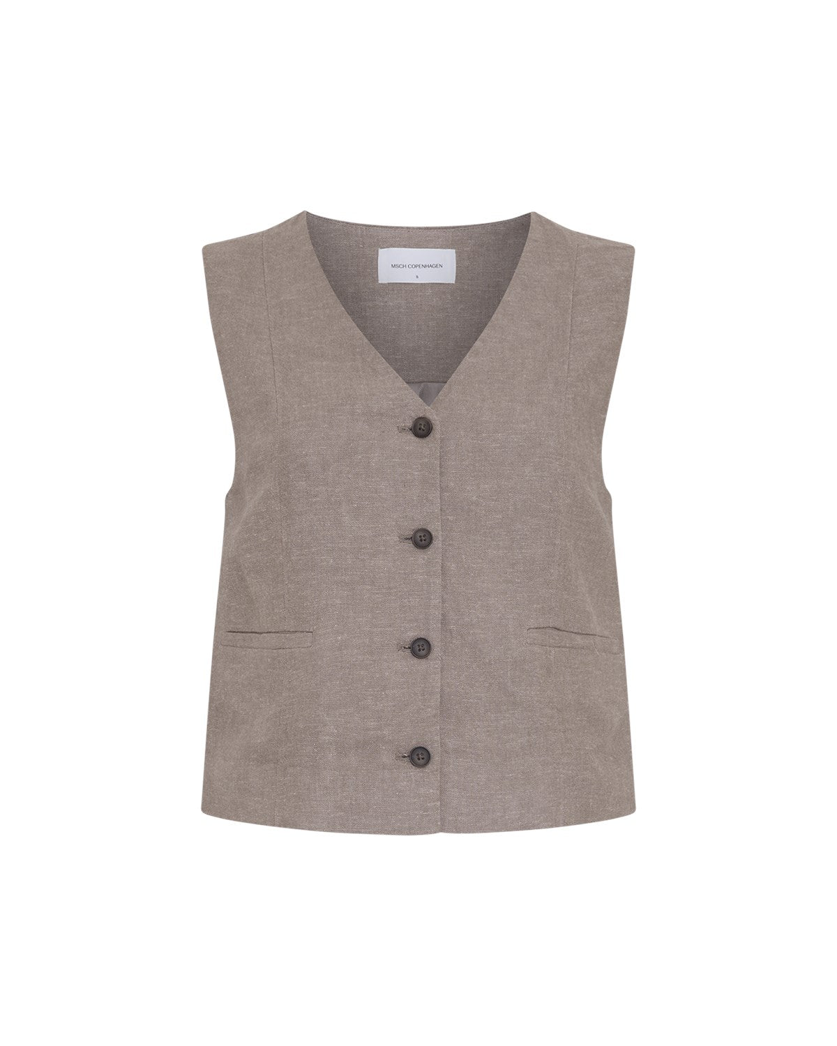 MSCHViana Ginia V Neck Waistcoat Mountain T Mel