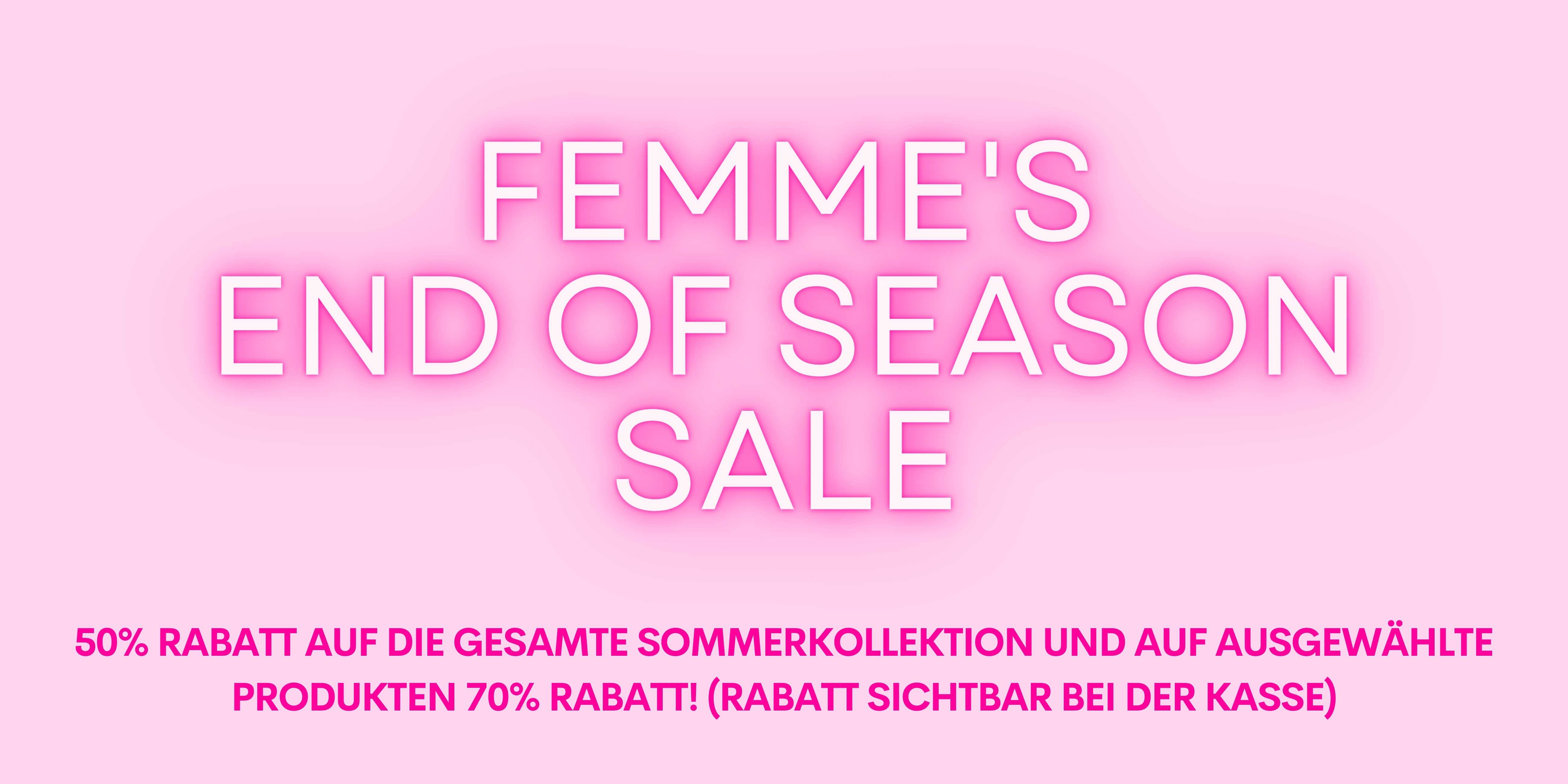 50% Rabatt auf die gesamte Sommerkollektion und auf ausgewählte Produkten 70% Rabatt! (Rabatt sichtbar bei der Kasse)