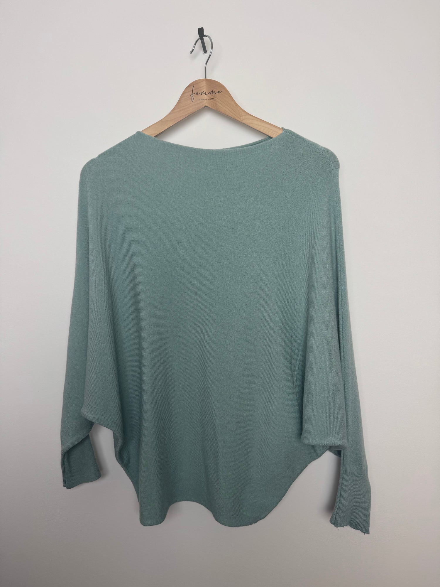 Pullover Schmetterling Salbei Grün (one size)