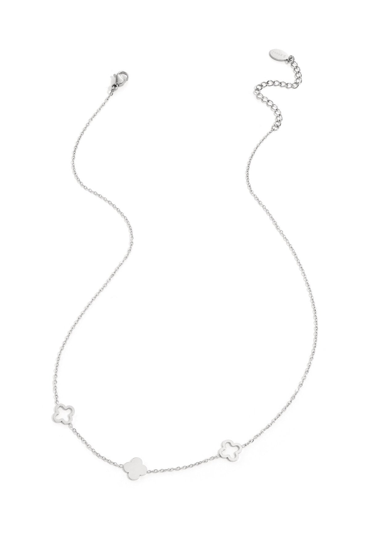 Kleeblatt-Kette Silber