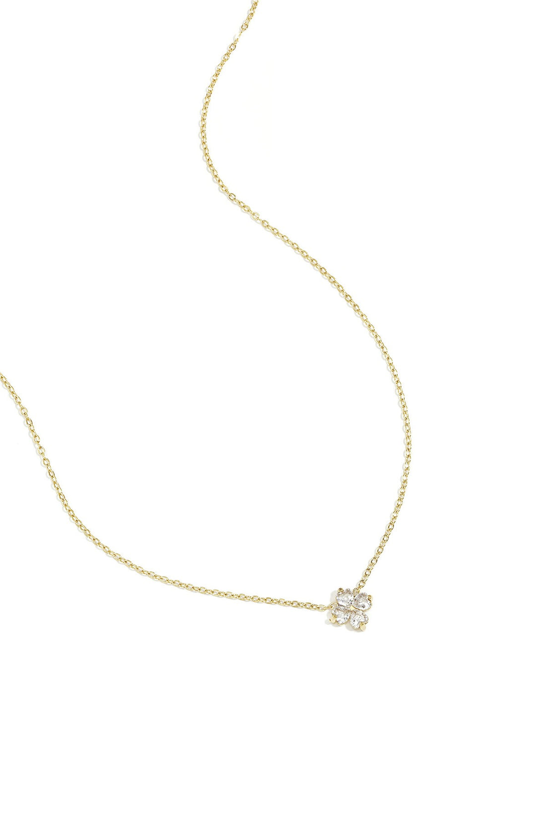 Kette mit besetztem Kleeblatt