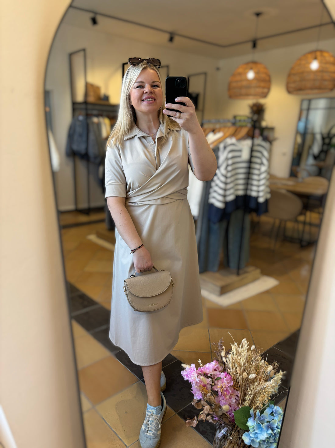 Wickelkleid Beige (One Size)