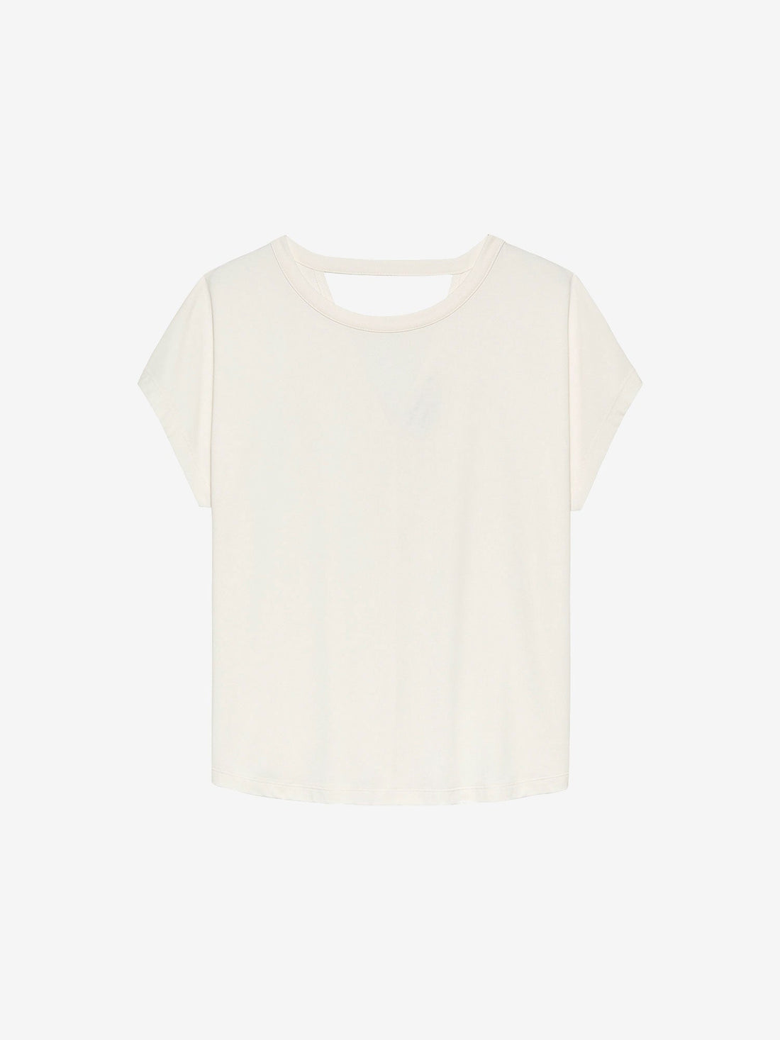 Tshirt with open back detail Egret
