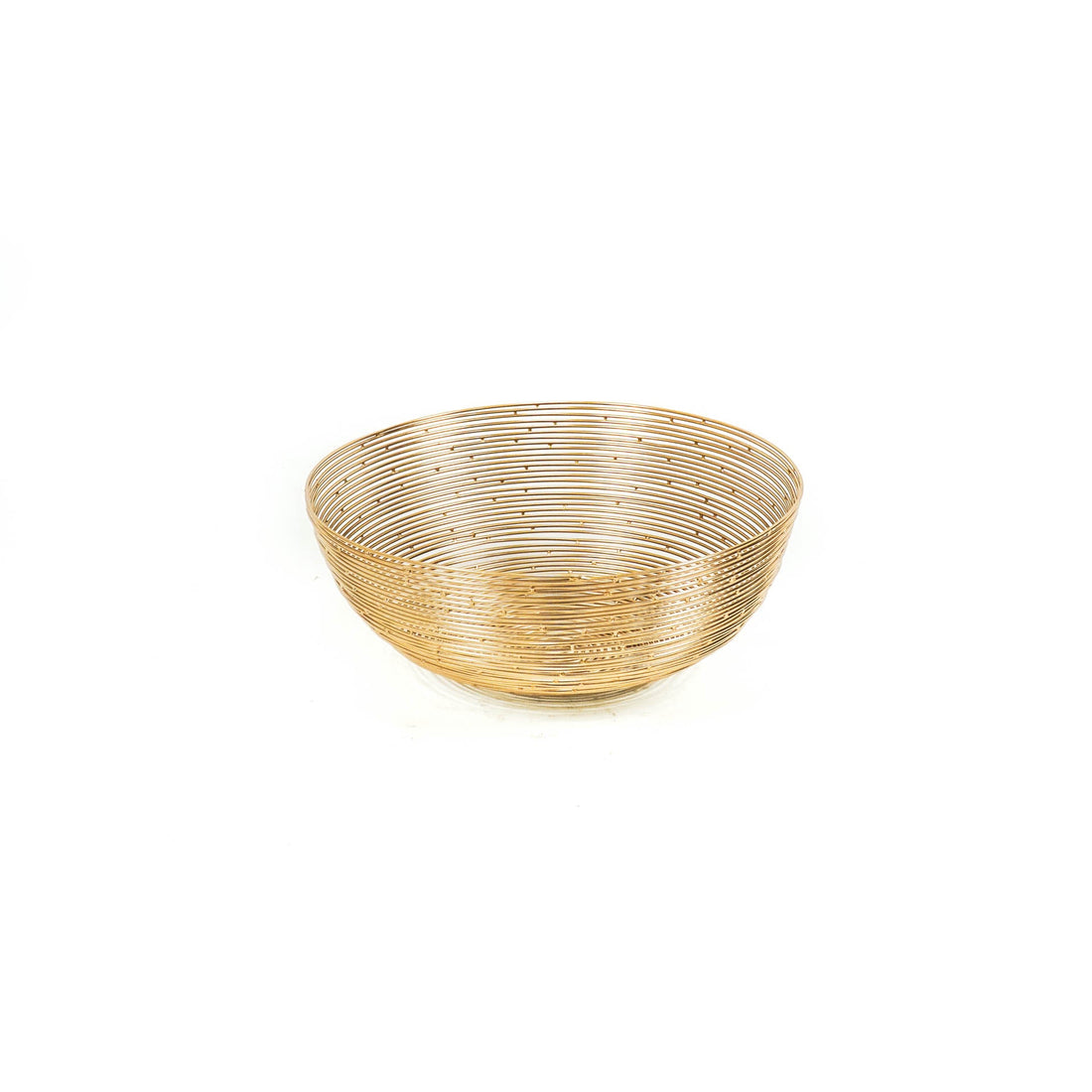 HV Wired Steel Bowl Gold (34x34x10cm)