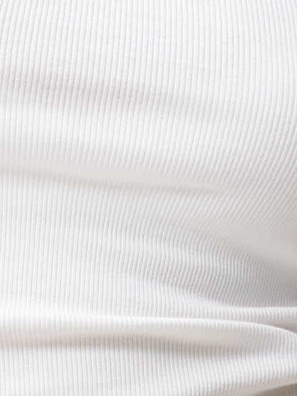 Classic rib singlet Off White
