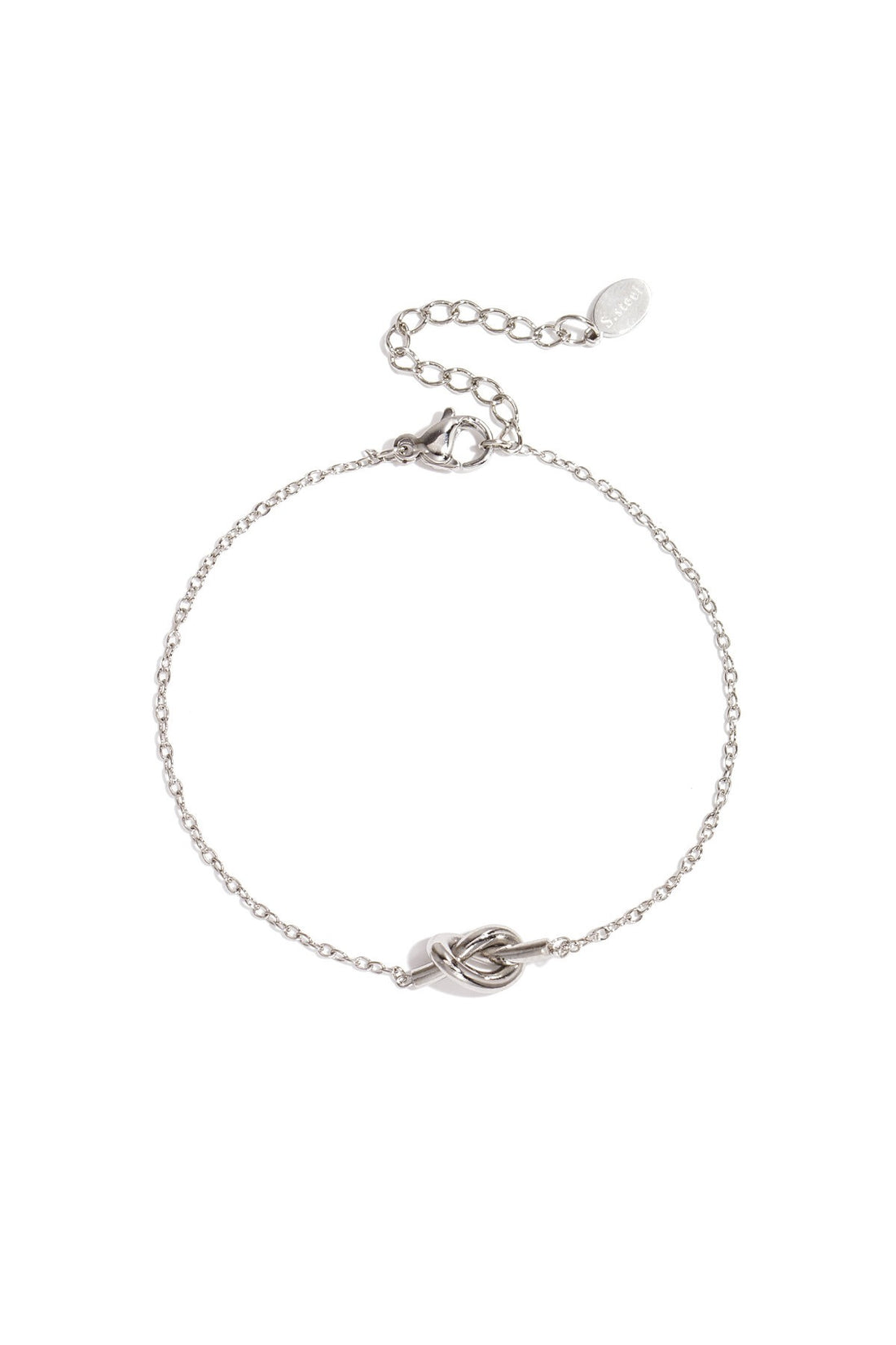 Einfache Armband mit Knoten Silberfarbe