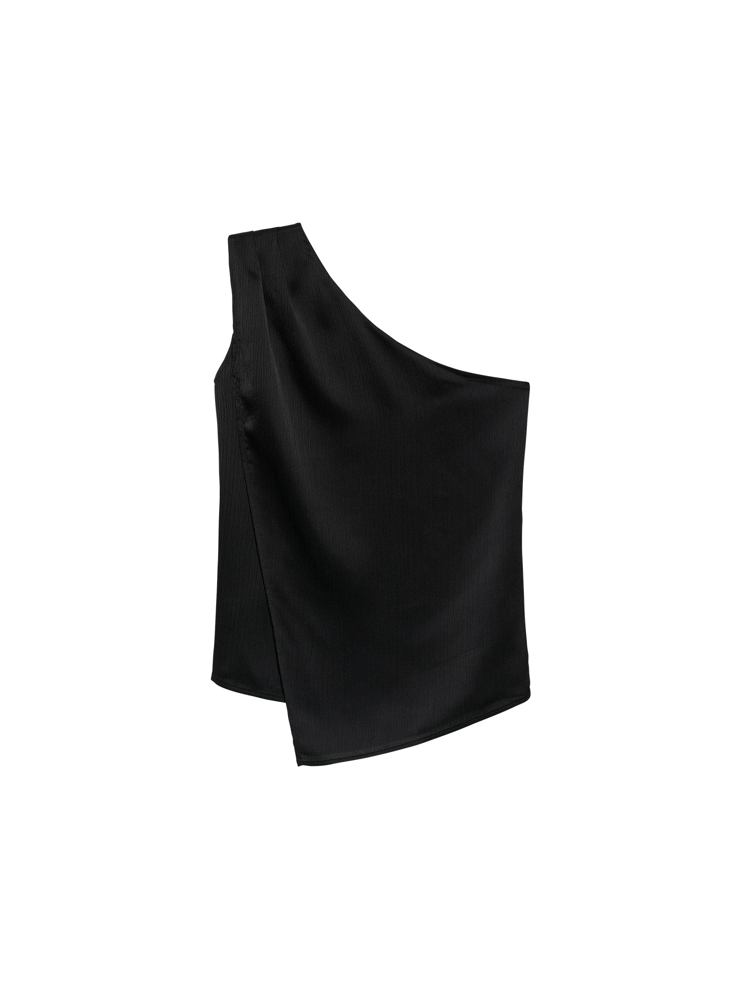 Asymetric textured top Black