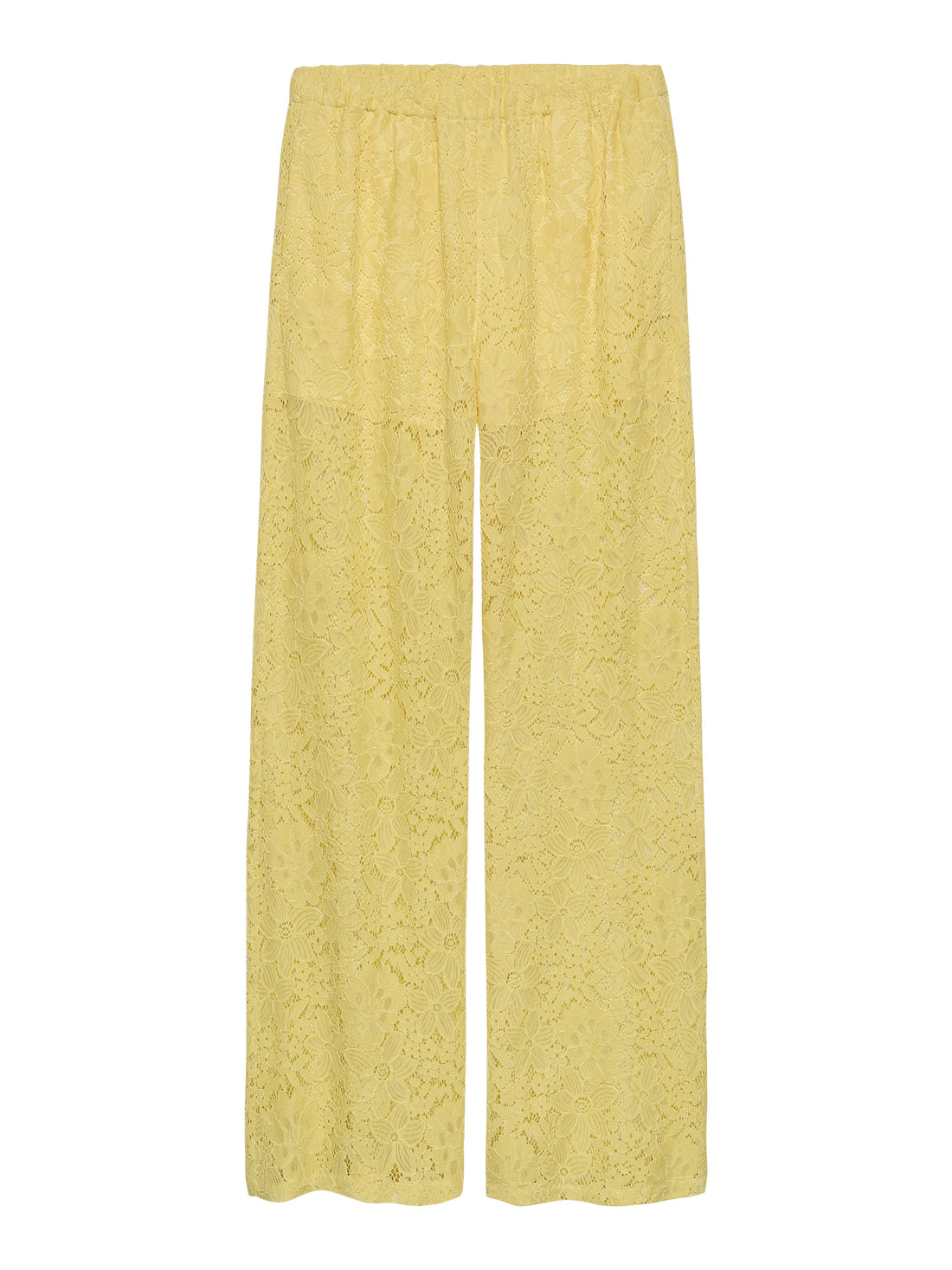 Pull on lace trousers Citron