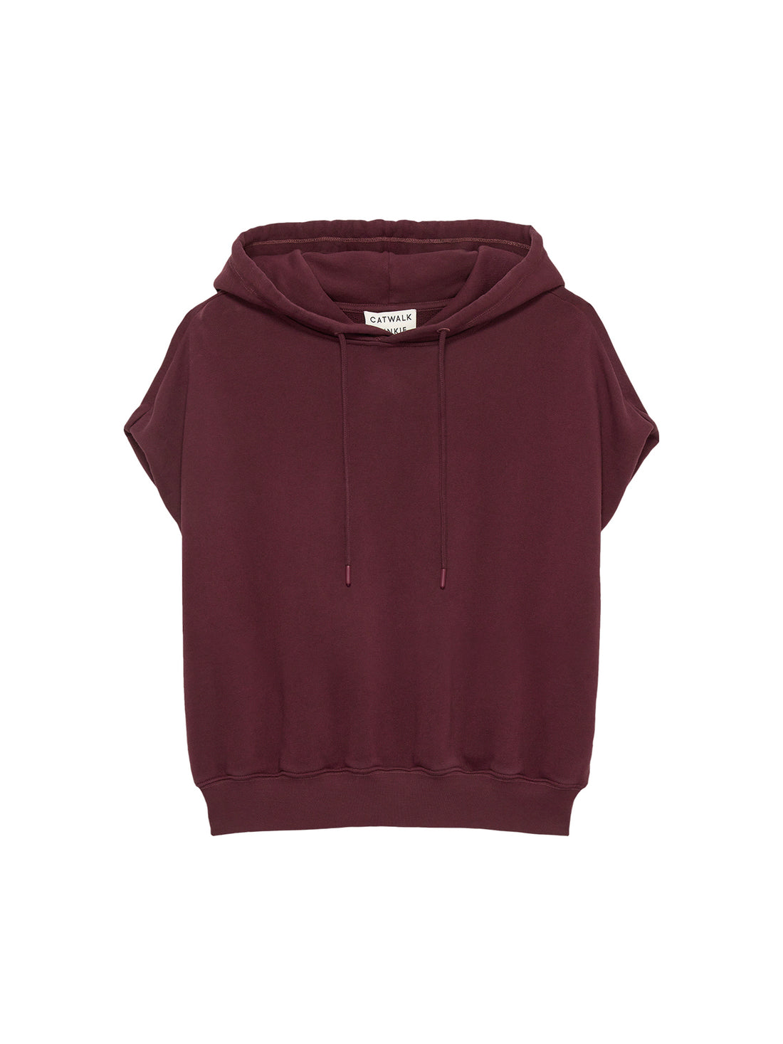 Sleeveless sweater with hoodie Winetasting
