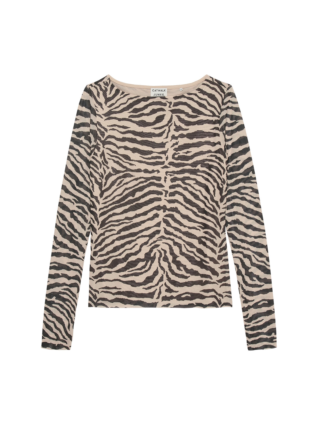 Zebra mesh long sleeve Sand