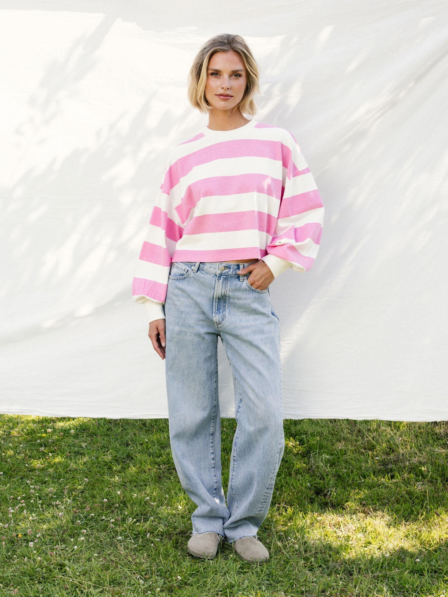 Oversized striped long sleeve Rosebloom