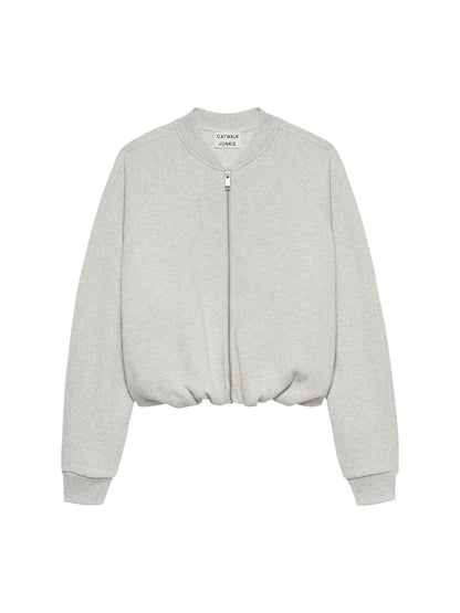 Tuck in sweat jacket Light Grey Melange