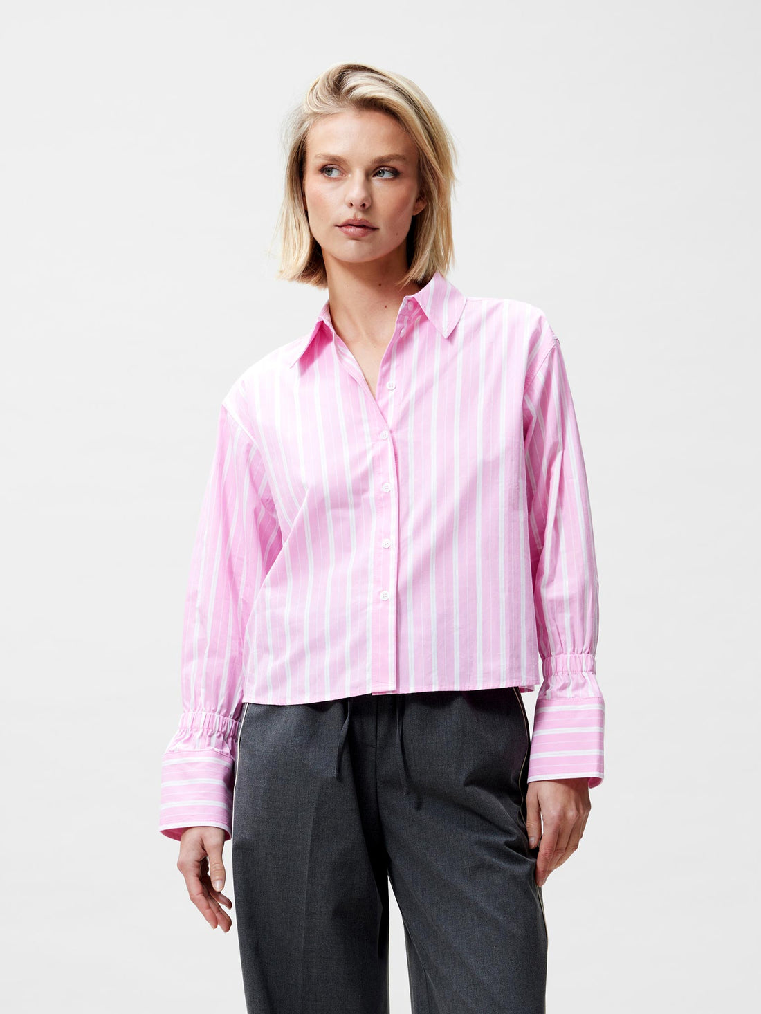 Striped blouse with elastic cuff Rosebloom