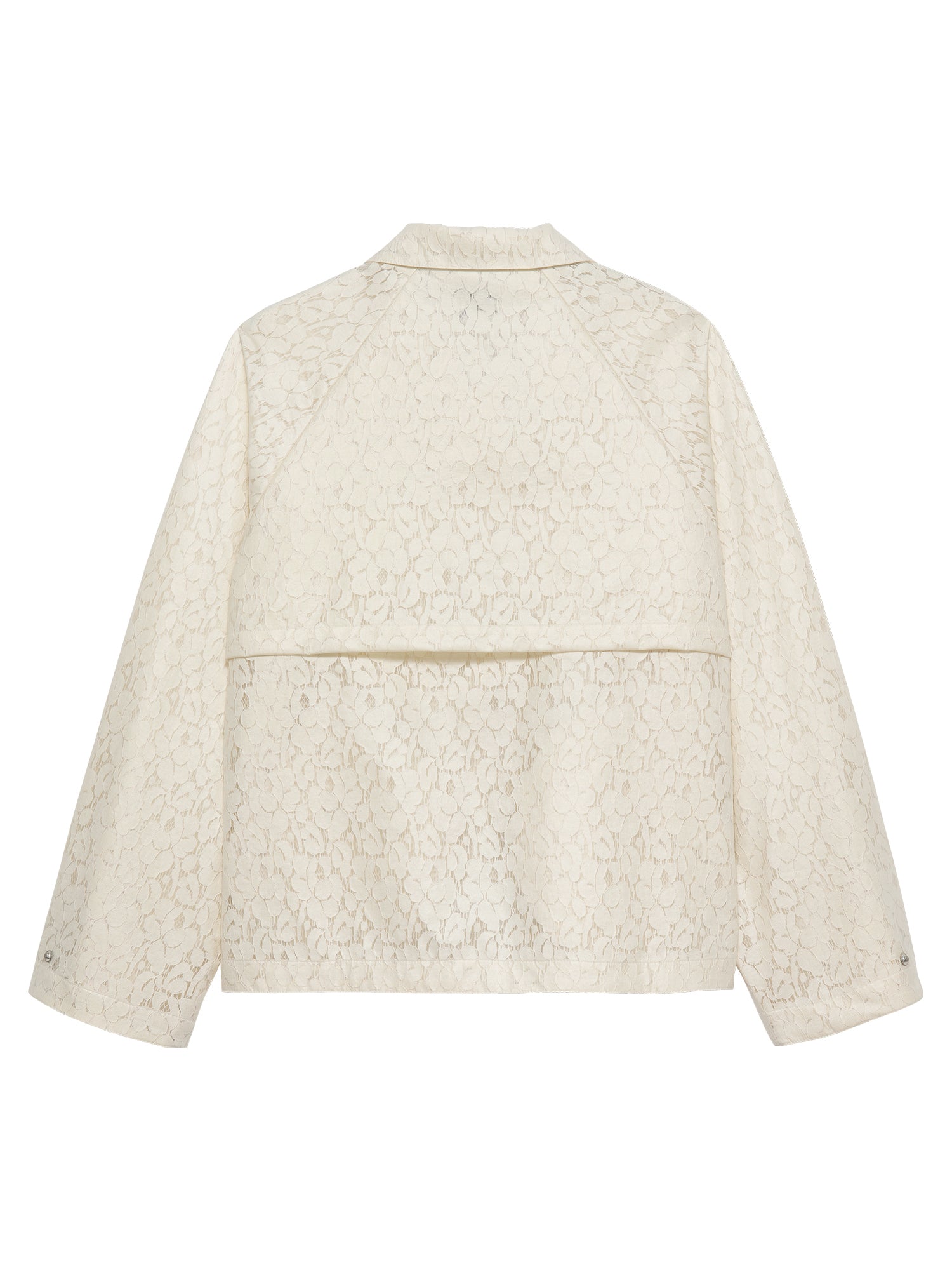 Laced raincoat Ecru