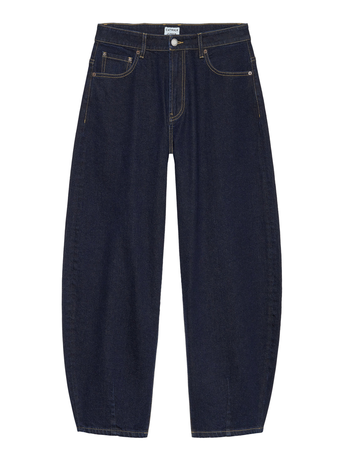 Cropped barrel fit jeans Dark Blue
