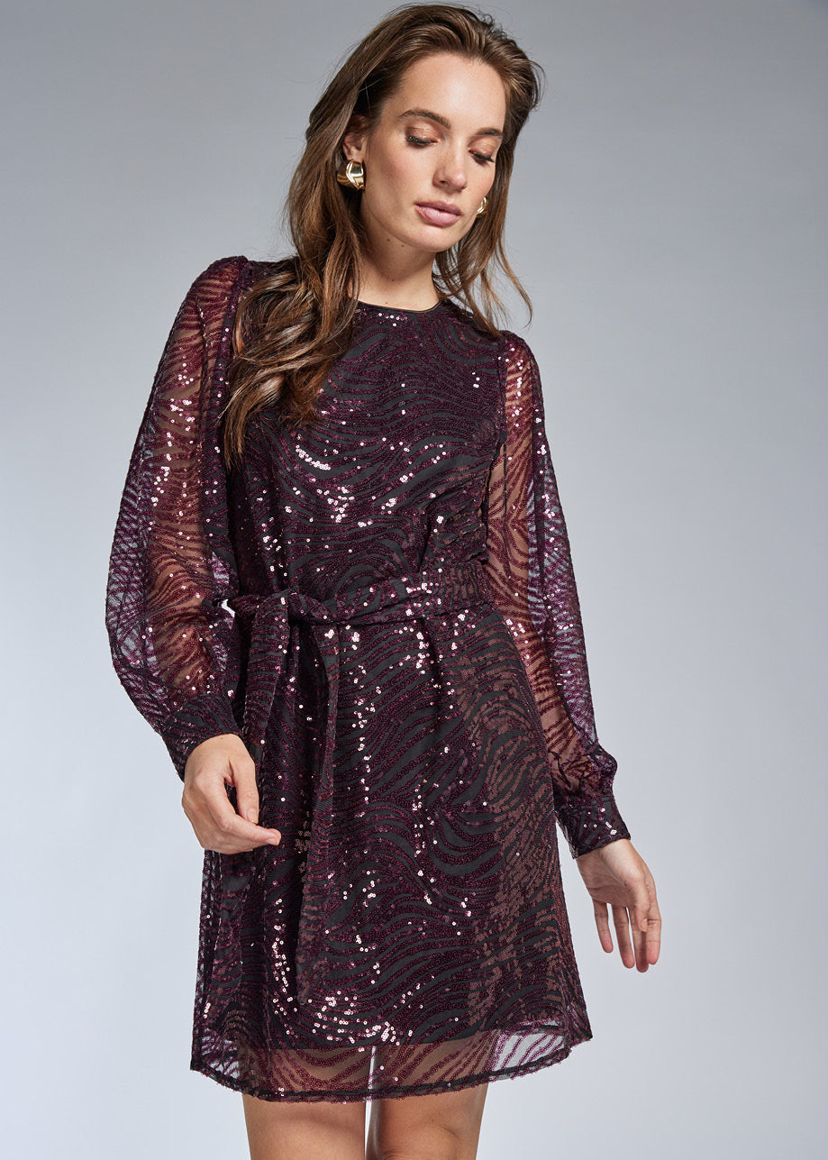 Dress Dimphey Wine Red