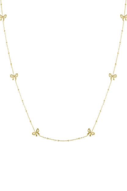 Lange Kette Schleifen Goldfarben