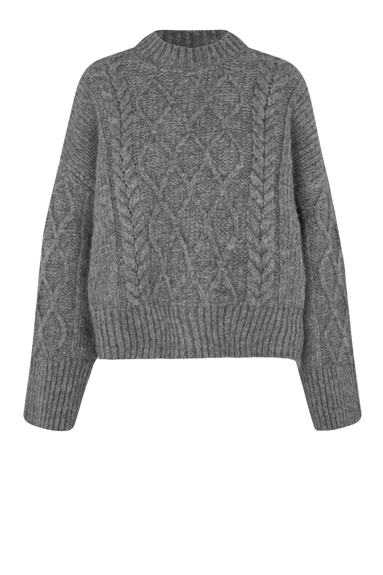 Dia Knit O-Neck Grey Melange