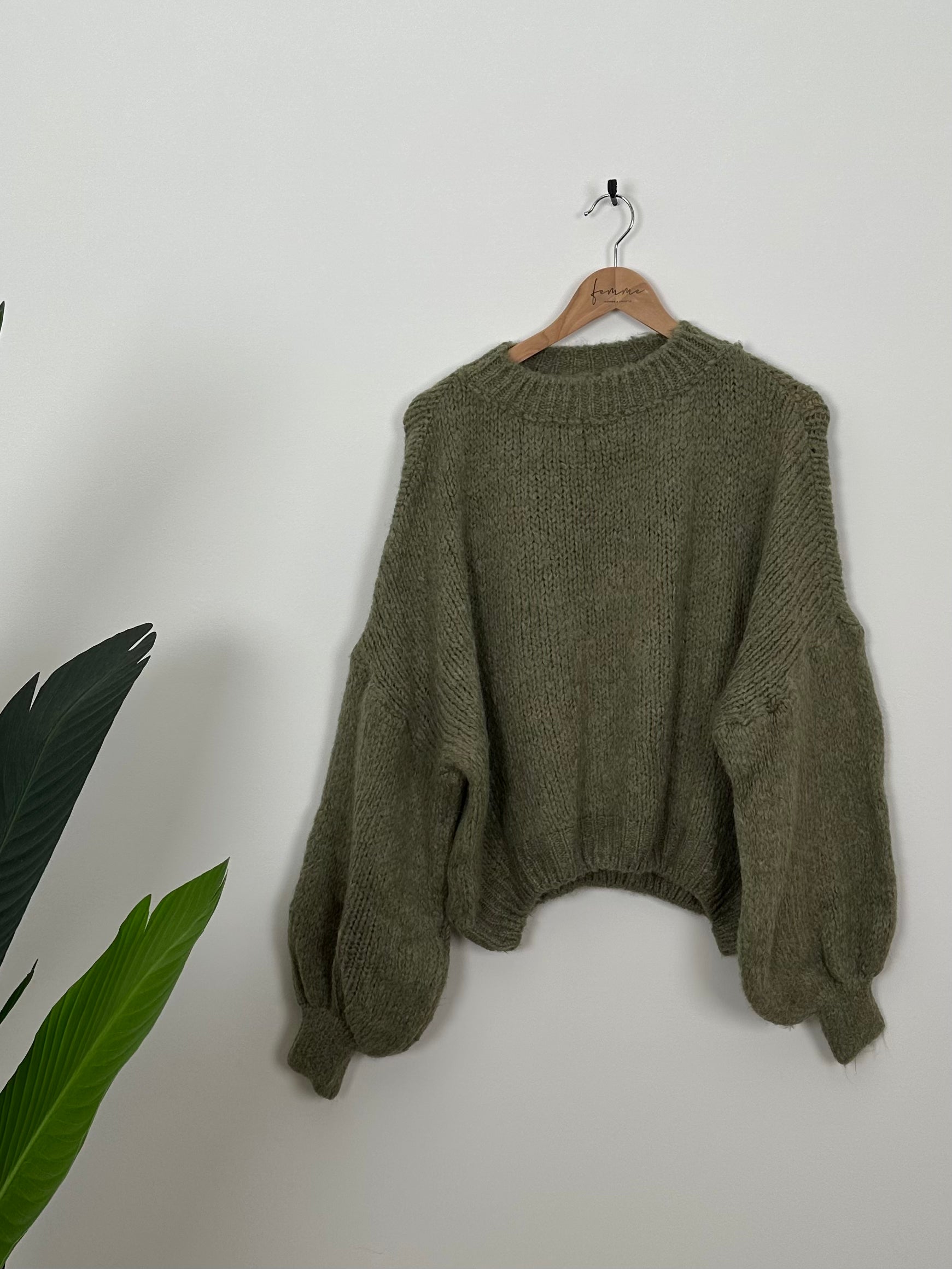 Pullover Olive Grün (one size)