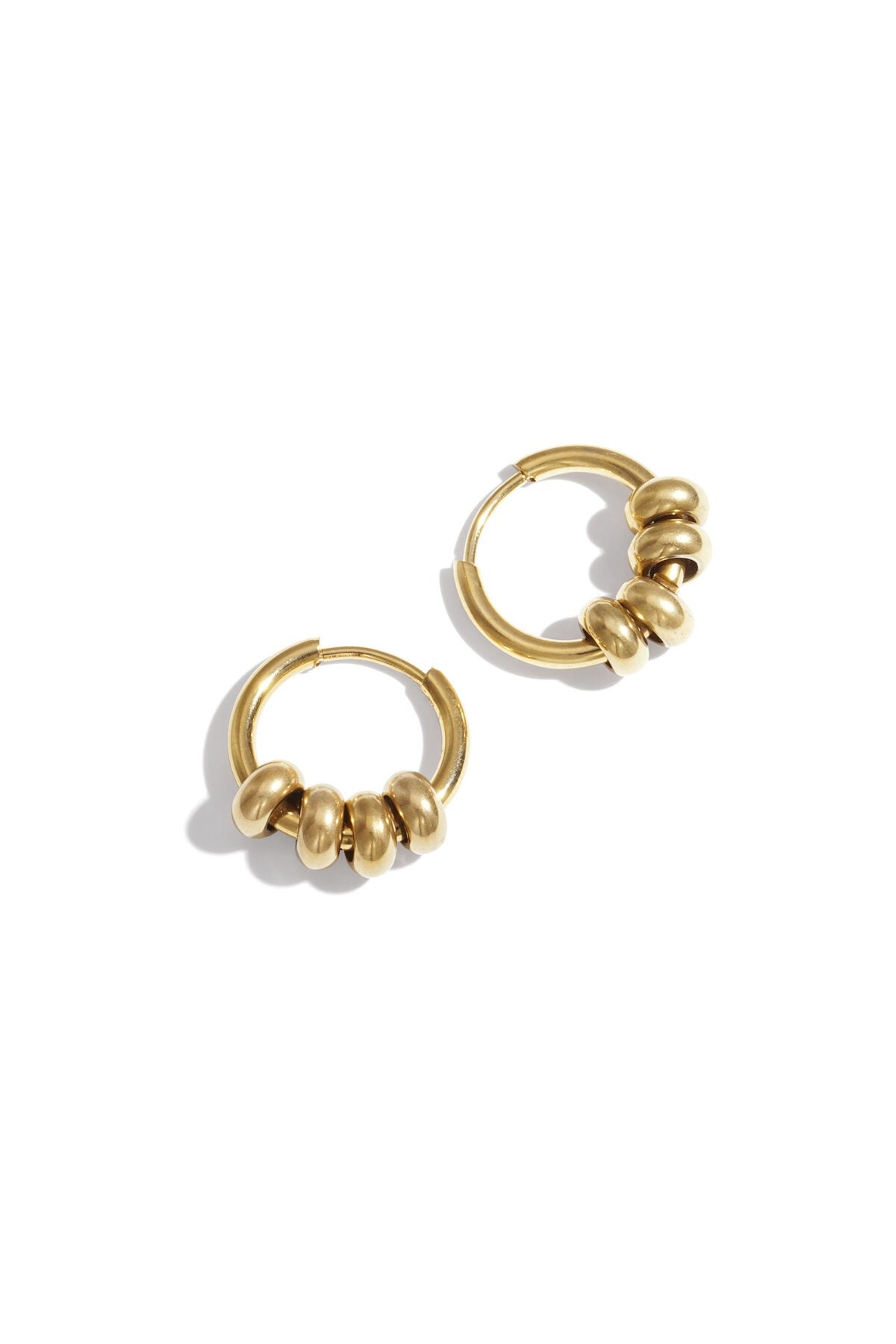 Kleine Hoops mit Perlen Gold