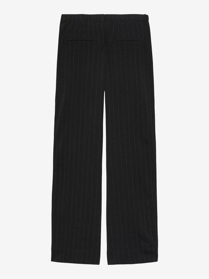 Pin Stripe Pull-on Trousers Black