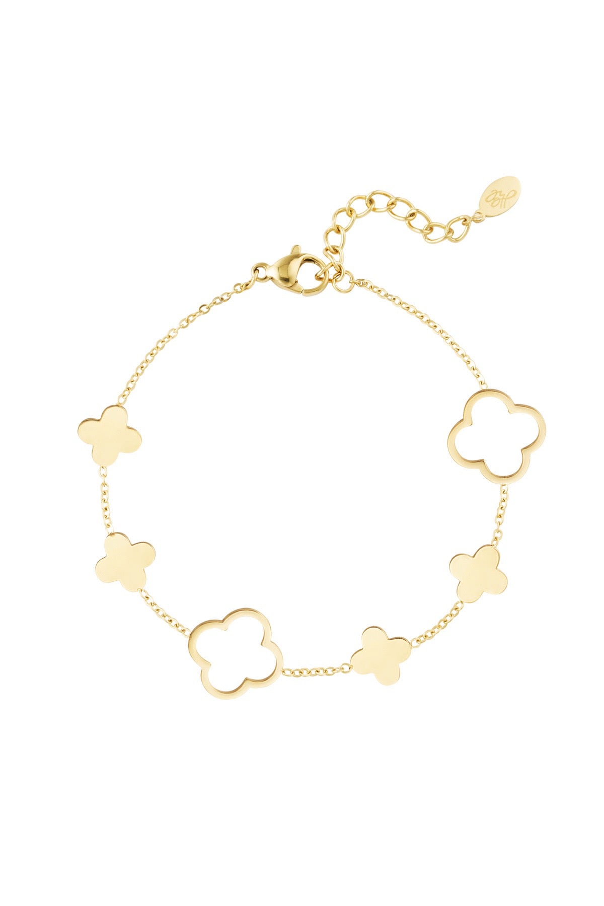 Kleeblatt-Armband Gold