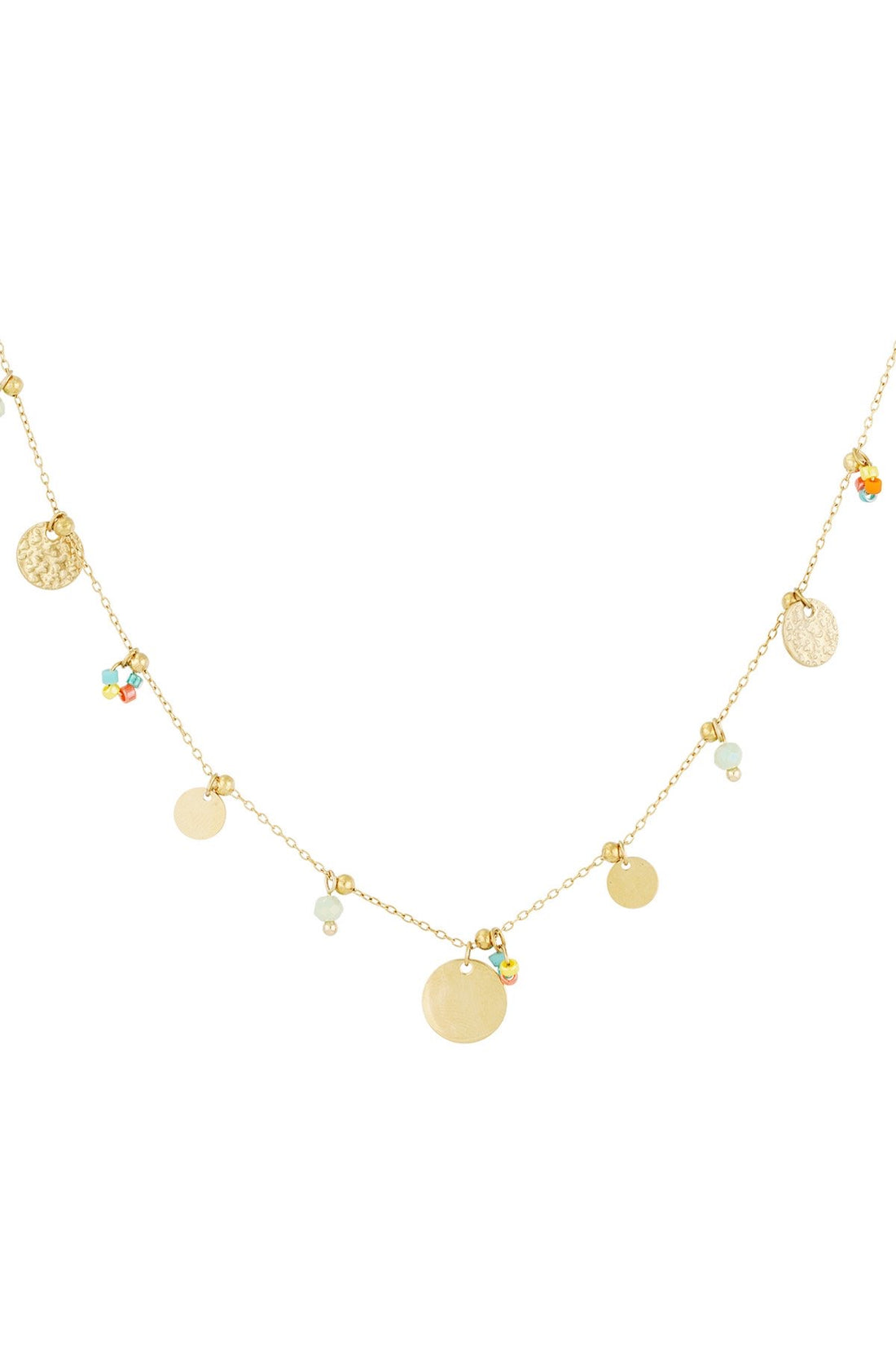 Kette Color Pop Coins Goldfarben