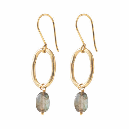 Graceful Labradorite GP Earrings