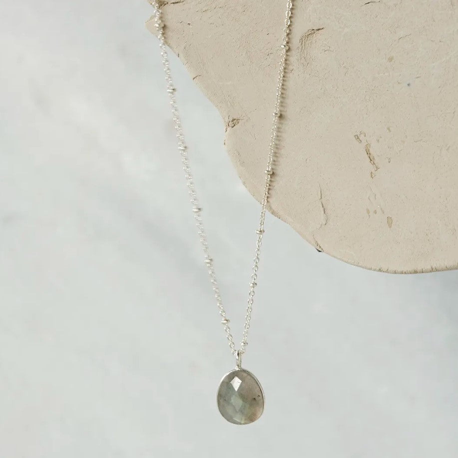 Adoration Peach Moonstone Necklace SP