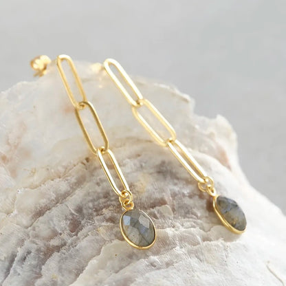 Motivation Labradorite Earrings GP