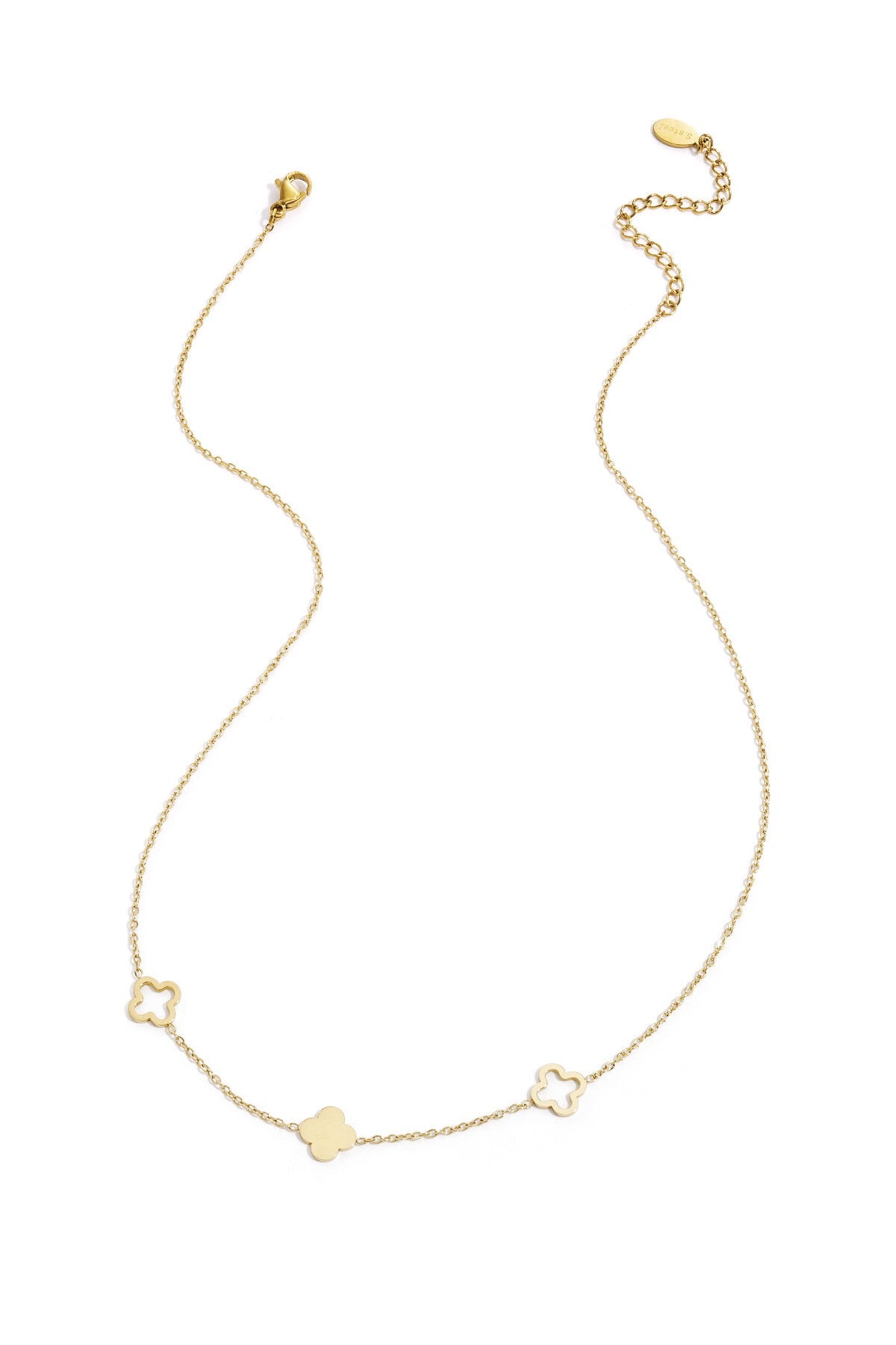Kleeblatt-Kette Gold