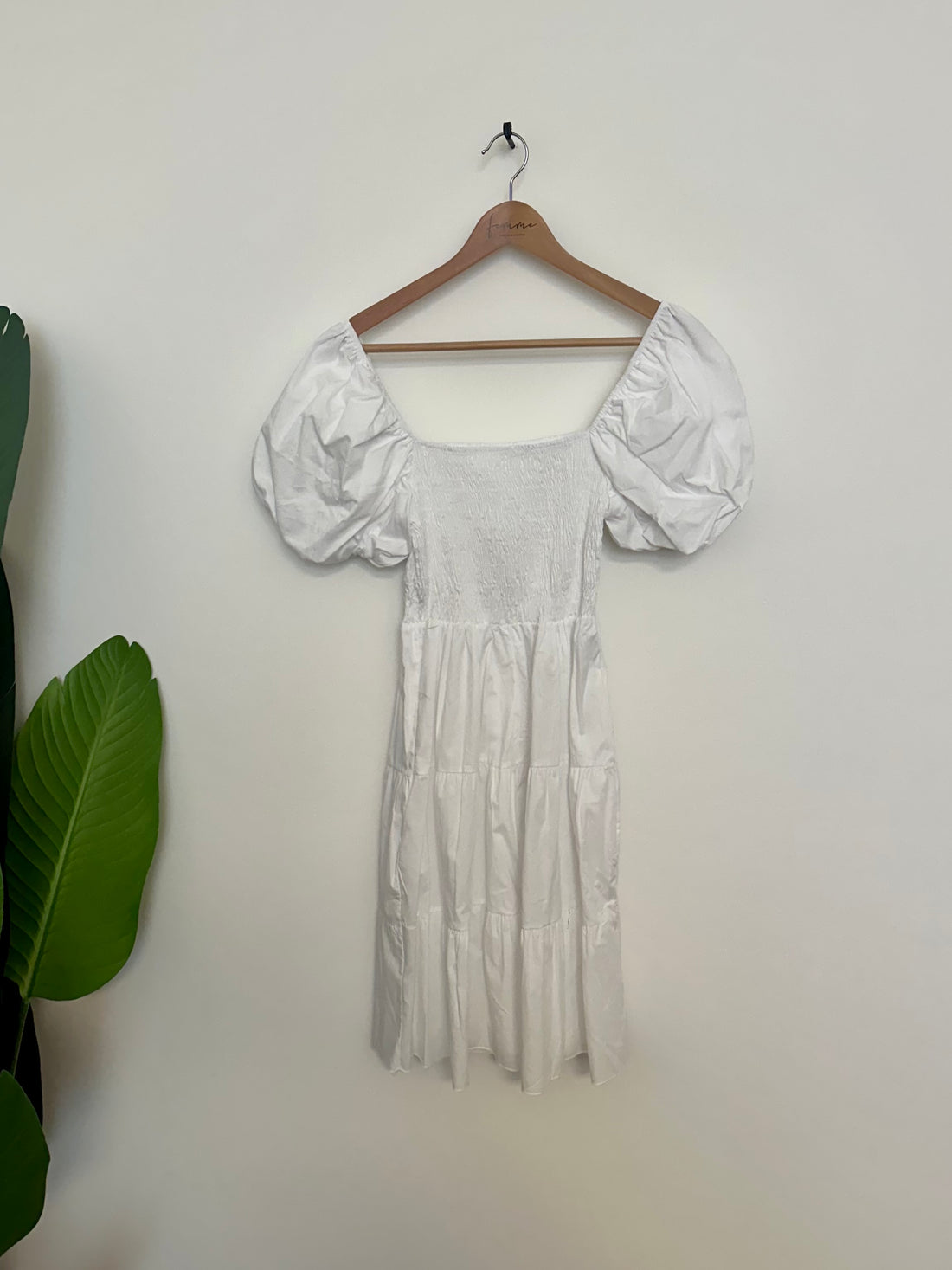 Schulterfreies Kleid Weiss (Kurz)