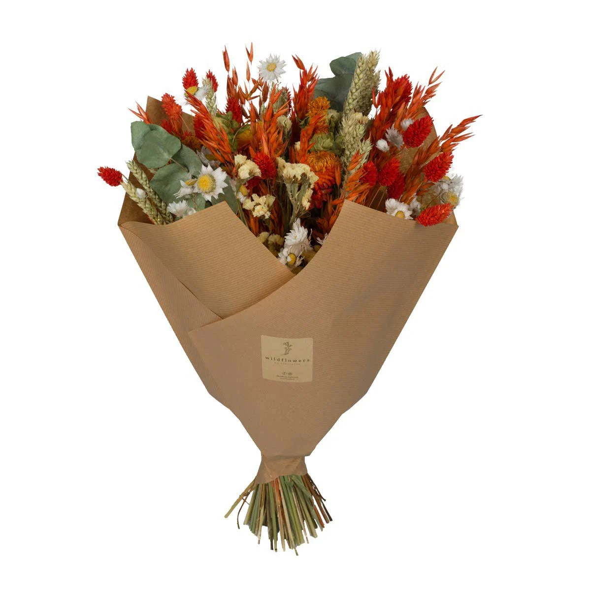 Trockenblumen Bouquet Klassisch Orange (Large)